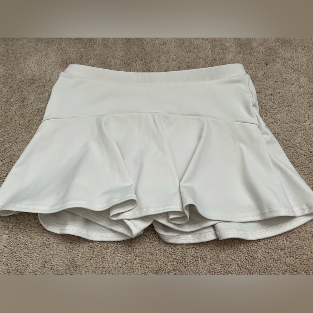 White Varsity athletic skirt